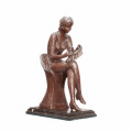 Женский Арт-Рисунок бронзовая скульптура матери шить домашнего декора Латунь статуя ТПЭ-991